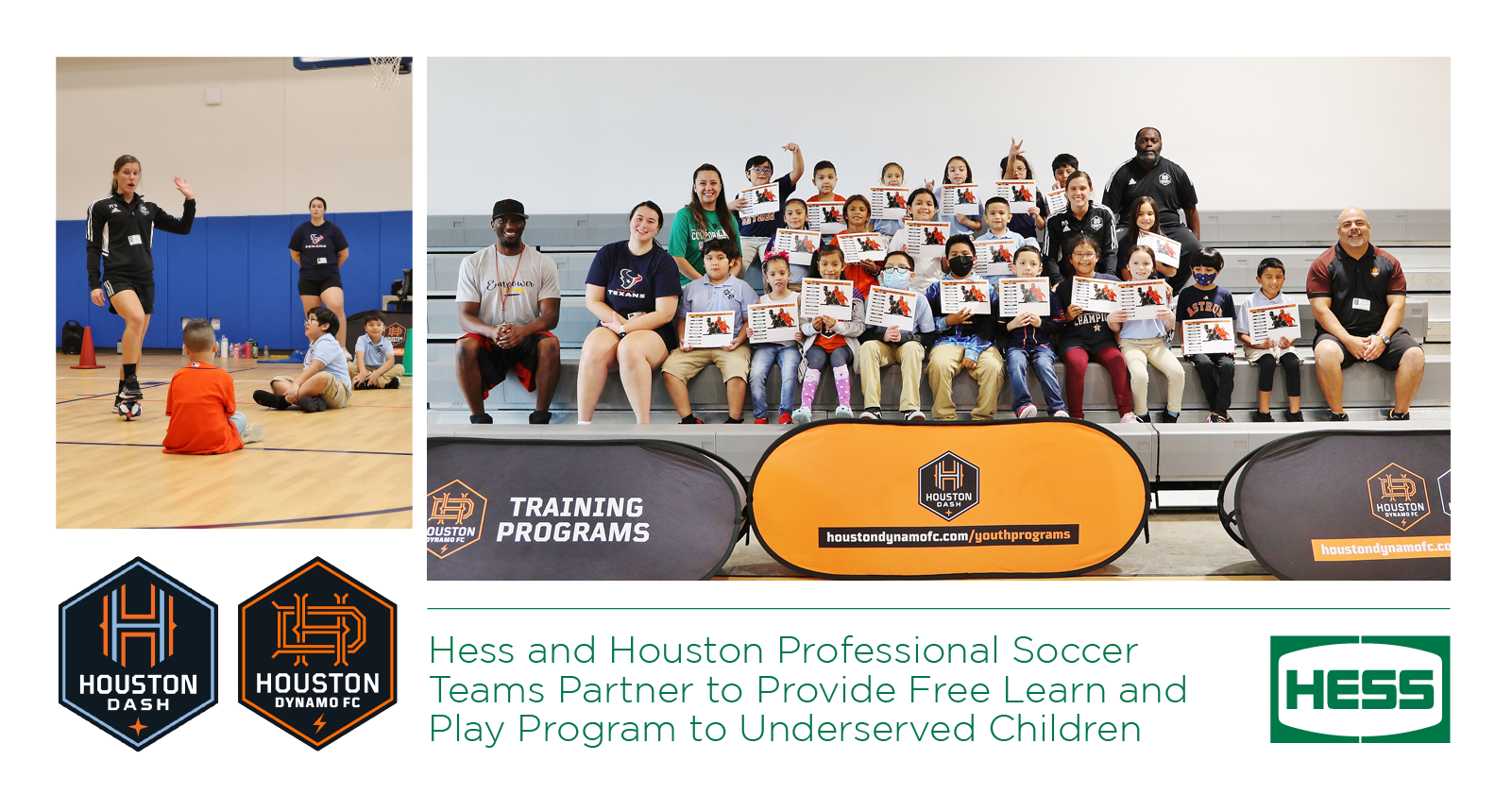 Hess Partners with Houston Dynamo and Dash to Provide Camp for Underserved Children