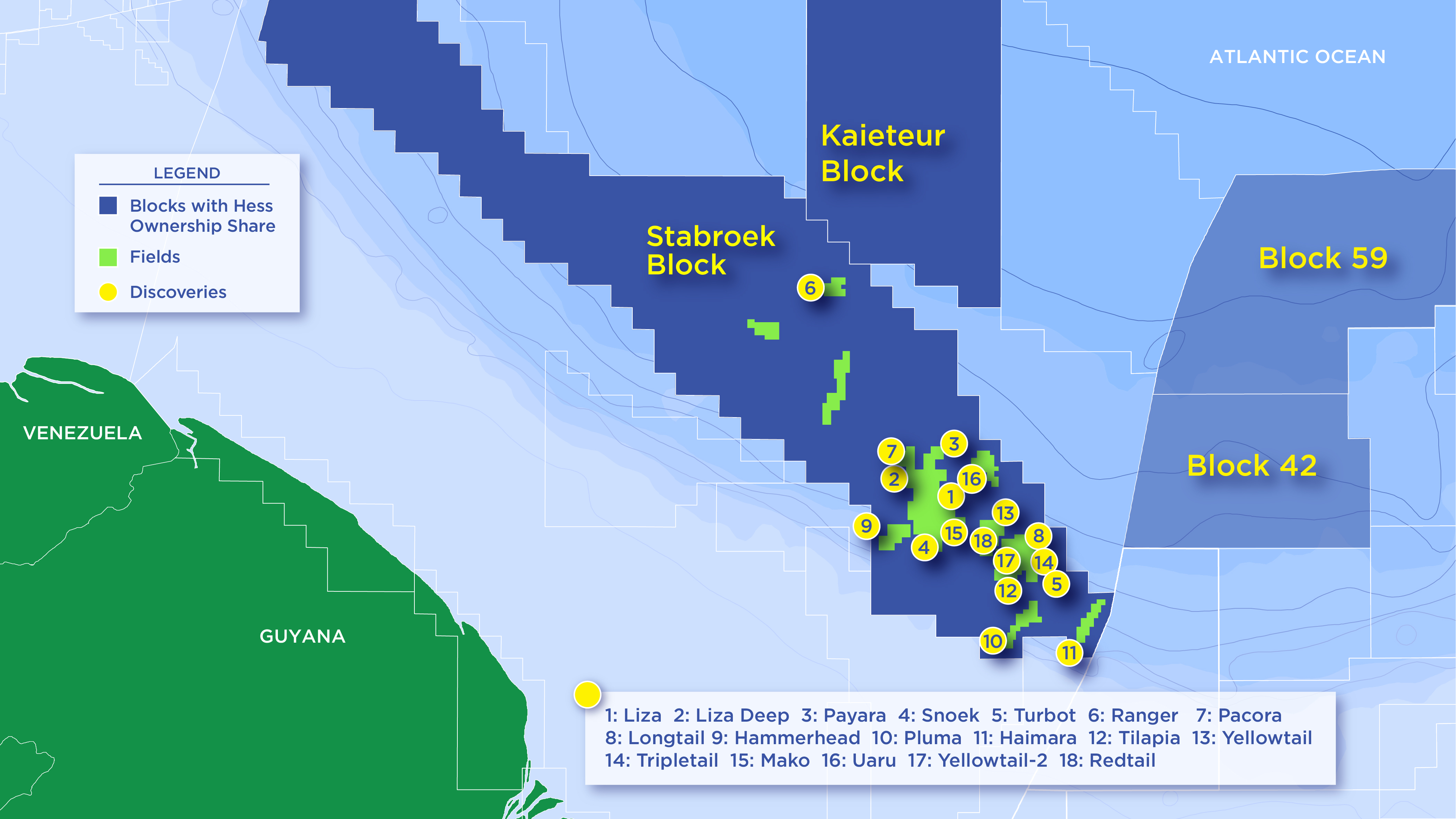 Guyana Oil Drilling Map